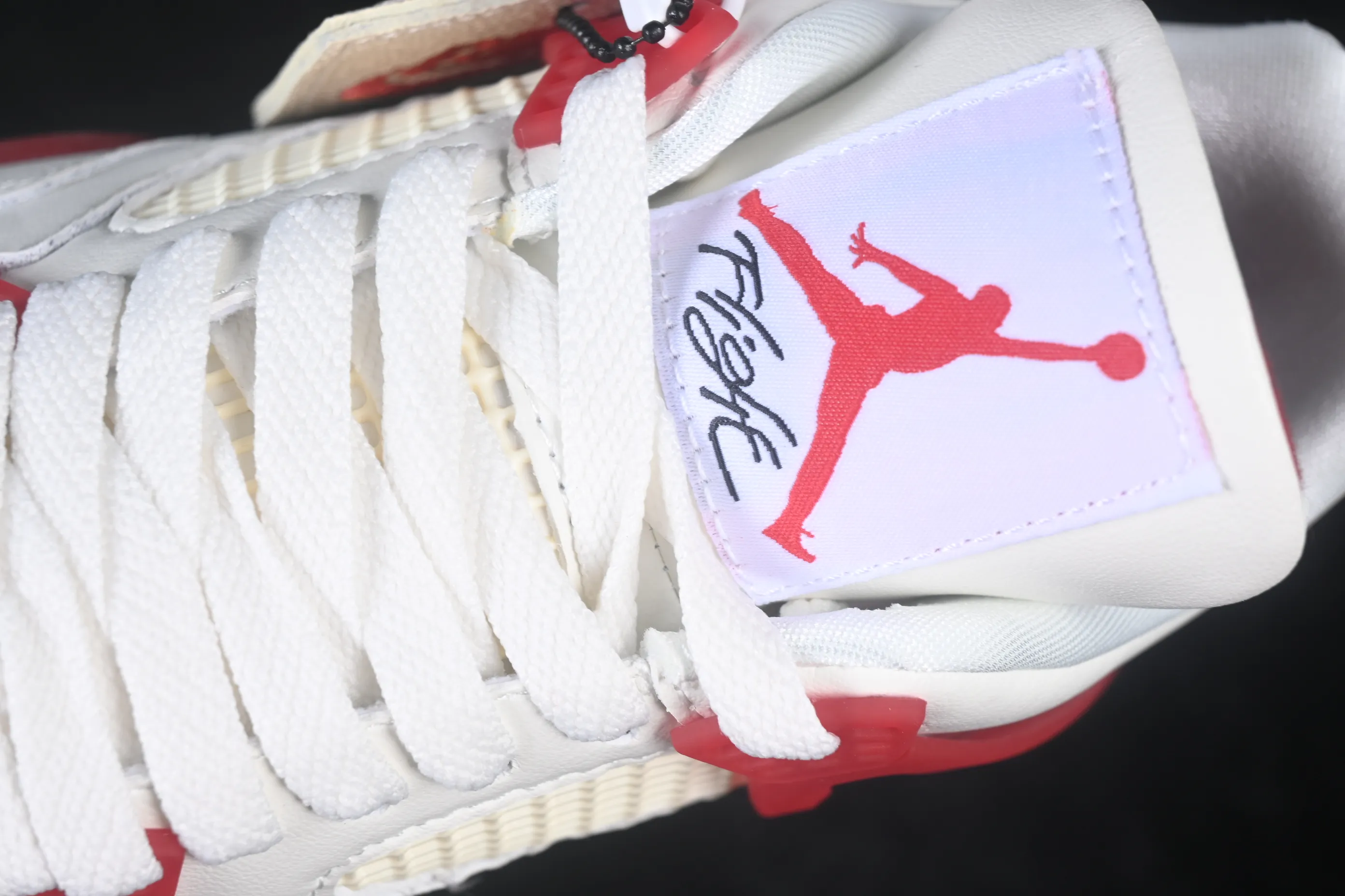 All Categories Air Jordan Jordan Series Basketball Shoes Air Jordan 4 Nigel Sylvester x Air Jordan 4 Retro "Brick After Brick" AJ4 Joe 4 White Red Urine Stains 2.0 IQ8055-100